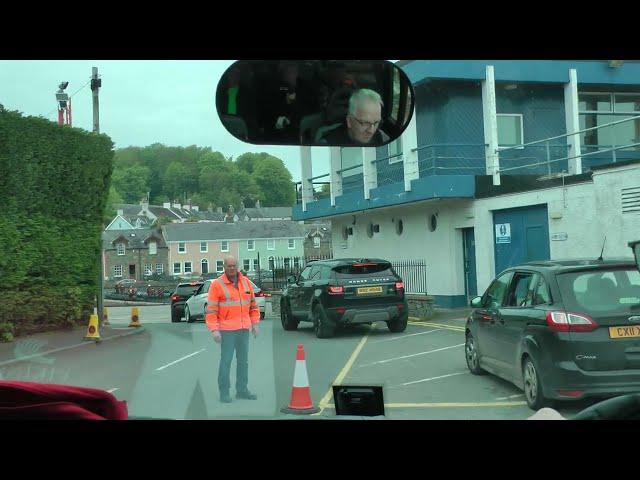 taking the Strangford Lough ferry from Strangord to Portaferry in County Down, N. Ireland, UK