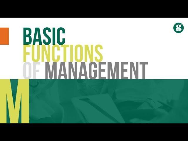 Basic Functions of Management