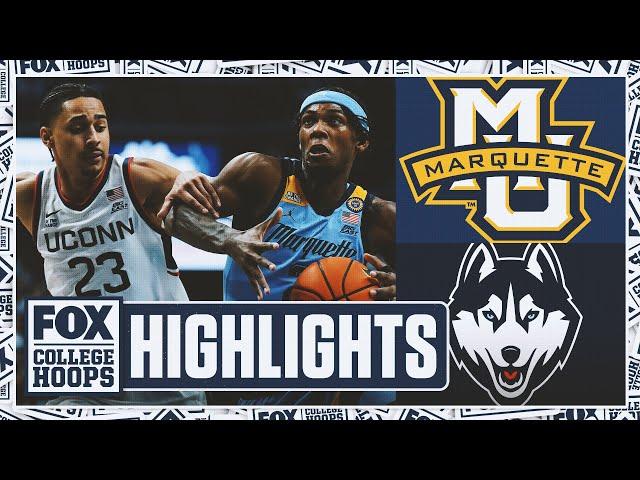 No. 20 Marquette Golden Eagles vs. UConn Huskies Highlights | FOX College Hoops