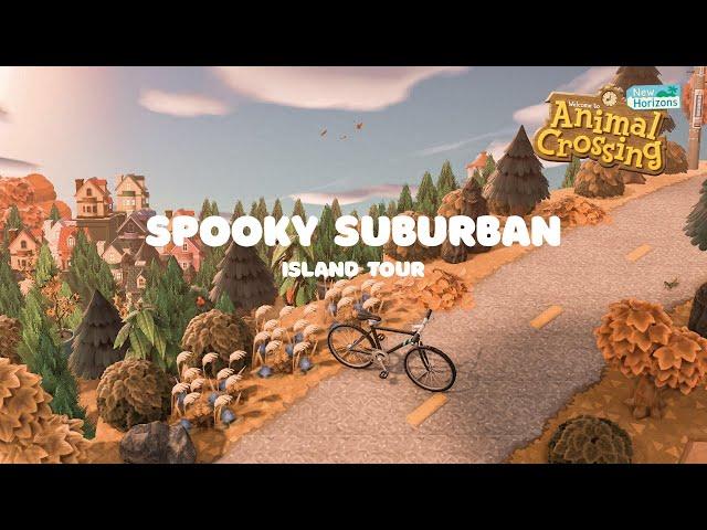 Spooky Suburban Autumn Island Tour - The BEST Island I've Ever Seen! // Animal Crossing New Horizons