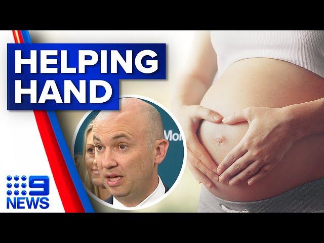 Women struggling to conceive to receive support towards fertility treatment | 9 News Australia