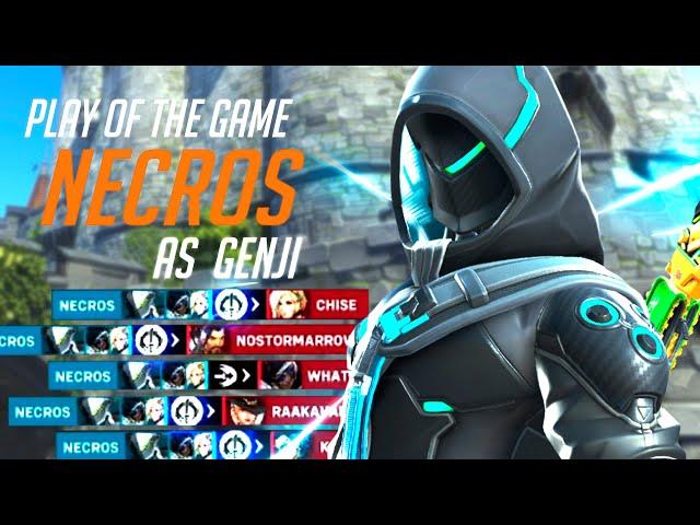 NECROS SICK GENJI GAMEPLAY - POTG! OVERWATCH 2 TOP 500 SEASON 2