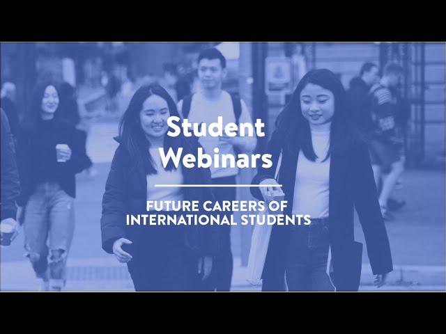 Employability Webinar: Future careers of international students