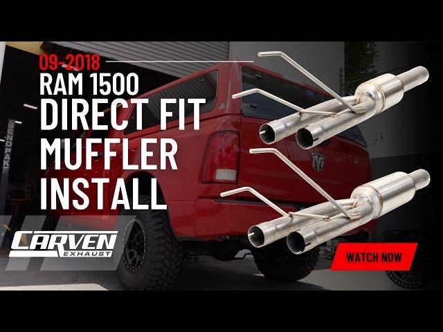 2009-2018 Ram1500 Muffler Direct Fit +5" Tips Install/Overview Video by Carven Exhaust #ram #exhaust