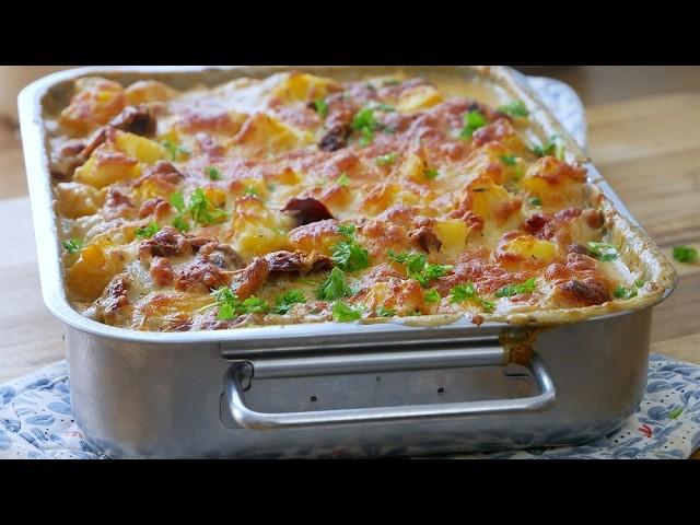 Autumnal Potato Bake with Pumpkin, Bacon and Dried Tomatoes | Recipe | Autumn | Easy