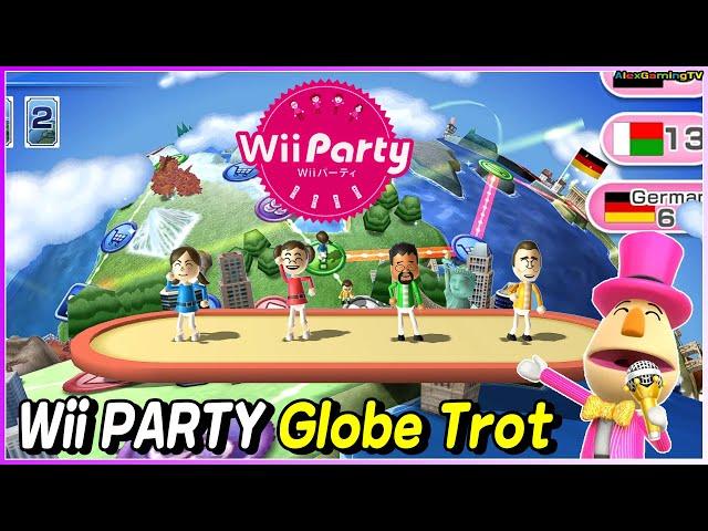 Wii Party - Globe Trot (Expert com) Lucia vs Midori vs Kentaro vs Rainer  | AlexGamingTV