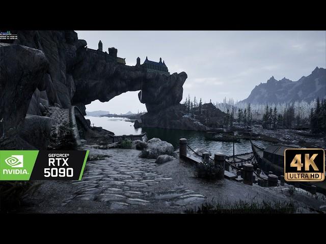 [4K60] Skyrim Port in Unreal engine 5 HUGE update with 1000 new textures | RTX5090 NextGen graphics