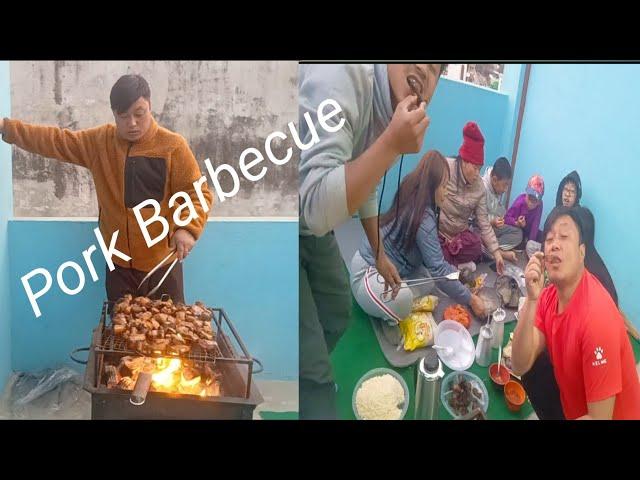 PORK BARBECUE AAJA MAGHE SANKRANTI VAYO#ambarsangwa#vlog