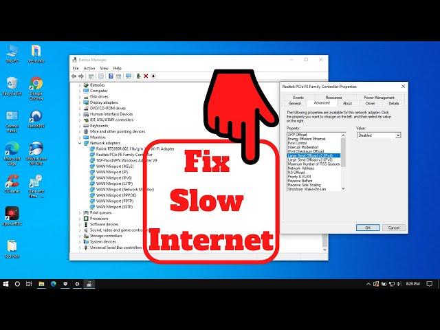 How To Fix Slow Internet Speed in windows 10