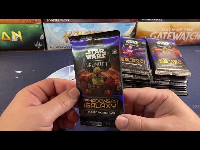 Shadows Of The Galaxy 15 Booster Pack Opening Star Wars Unlimited Newest Set Unboxing SWU SOG SOR