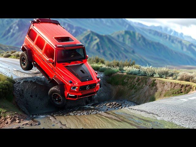 Cars vs Massive Ditch x Ledges on the Road ▶️ BeamNG Drive