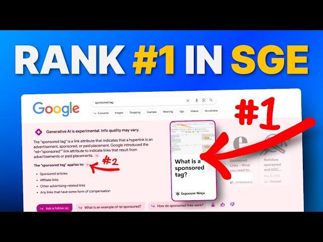 How to Rank in Google SGE (Search Generative Experience)