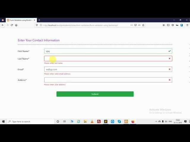 Form Validation using Bootstrap 4 in 5 minutes | Abhay Kapila