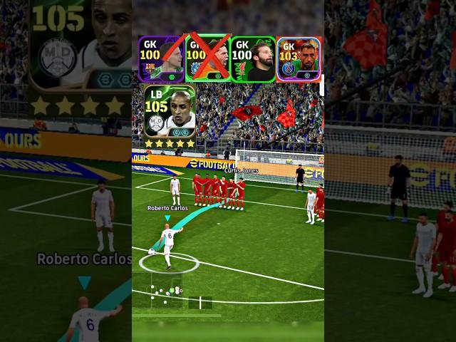  Roberto Carlos Vs Goalkeepers | #football #pes #efootball2025 #efootball2024