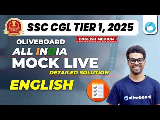Oliveboard 15 - 16 March SSC CGL English Mock Test 2025 With Solutions | Dates