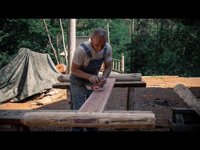 BUILDING A CEDAR BEDFRAME FOR THE CABIN | OFF GRID TIMBER FRAME | HOMESTEAD LIVING