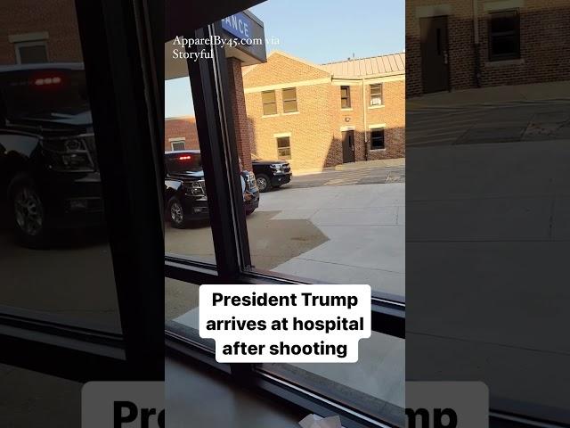 Donald Trump arrives at hospital after rally shooting