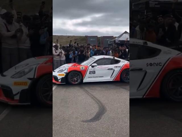 As usual, the fans cheered when our #AjithKumar started the car ️ Ajith Kumar Racing Recent Track V