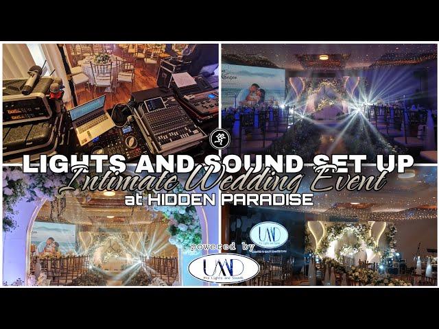 LIGHTS AND SOUND SET UP FOR INTIMATE WEDDING EVENT At Hidden Paradise powered by UMD PRO | Raining
