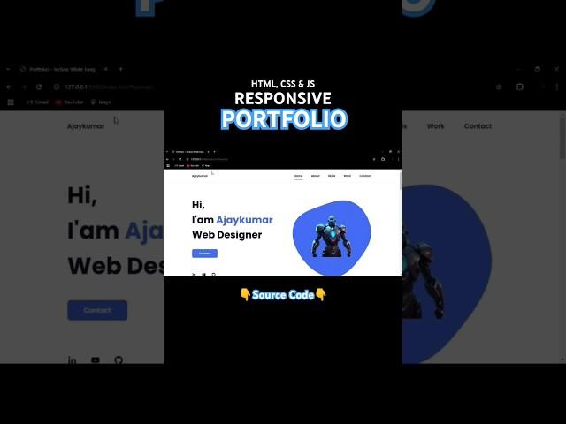 Responsive Portfolio Website #html #css #javascript #webdesign #webdevelopment #frontend #shorts