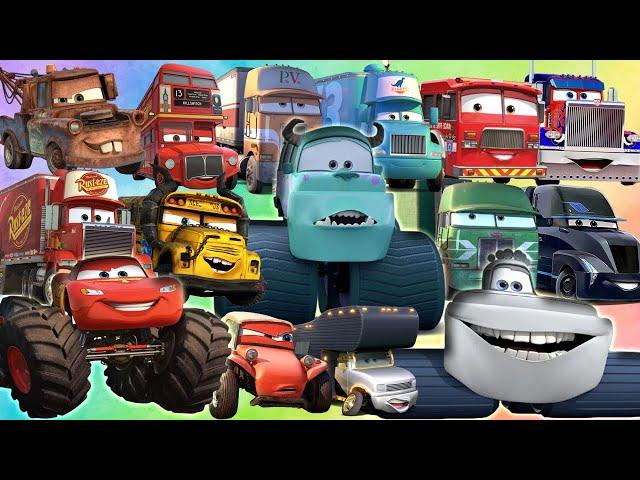 Looking For Disney Pixar Cars Lightning Mcqueen, rip clutchgoneski, Hudson Hornet, The King, Mater