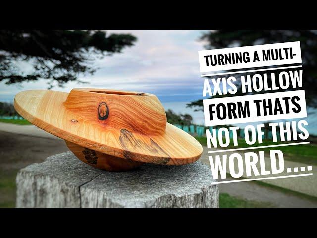 Wood Turning - A Multi-Axis Hollow Form That's Not Of This World!