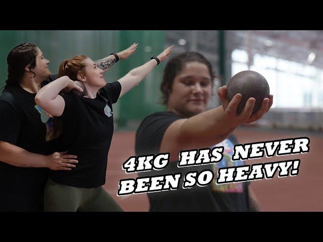 Stongwoman tries shotput with WORLD CHAMPION Chase Ealey!