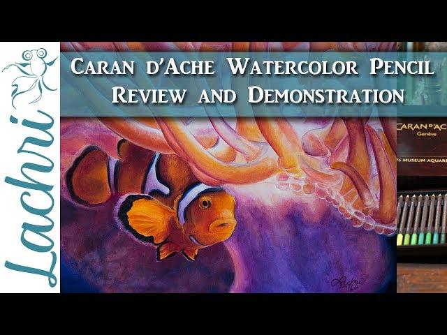 Caran d'Ache Museum Aquarelle watercolor pencil review & demo - Lachri