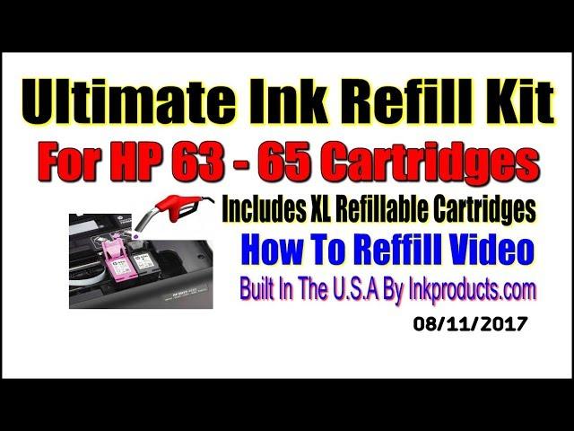 Ultimate Ink Refill Kit For HP 63 Color and Black Cartridges - Refill Kits That Work!