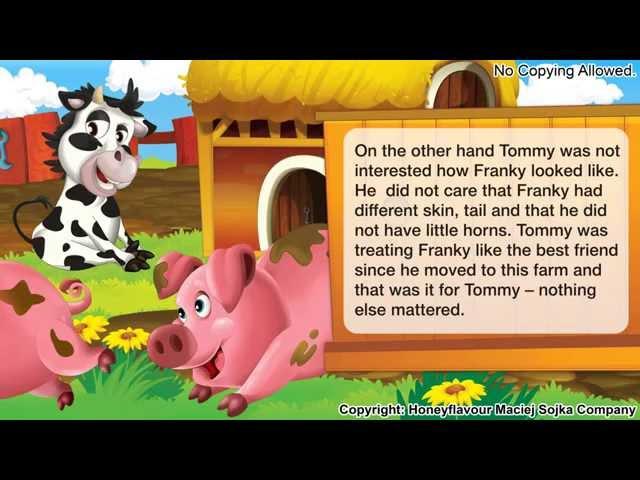 Friends from the farm - Franky and Tommy - calf and the piglet Reading EN