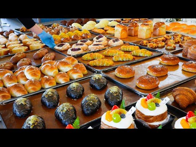 Ultimate Korea Food Tour! delicious breads and cakes making process - Korean street food / 빵맛집 떼레노시떼