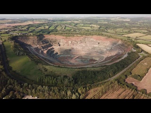 Old Cliffe Hill Quarry near Markfield (Leicestershire) 4K drone video