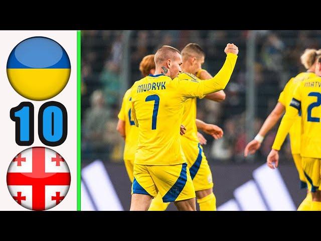 Ukraine vs Georgia 1-0 || Highlights & All Goals || UEFA Nations League 2024/25