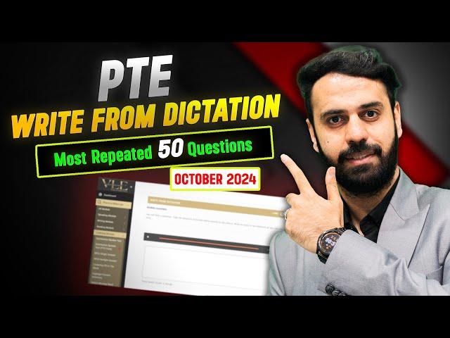 PTE Listening Write From Dictation | Real Exam Prediction October 2024 | Vision Language Experts