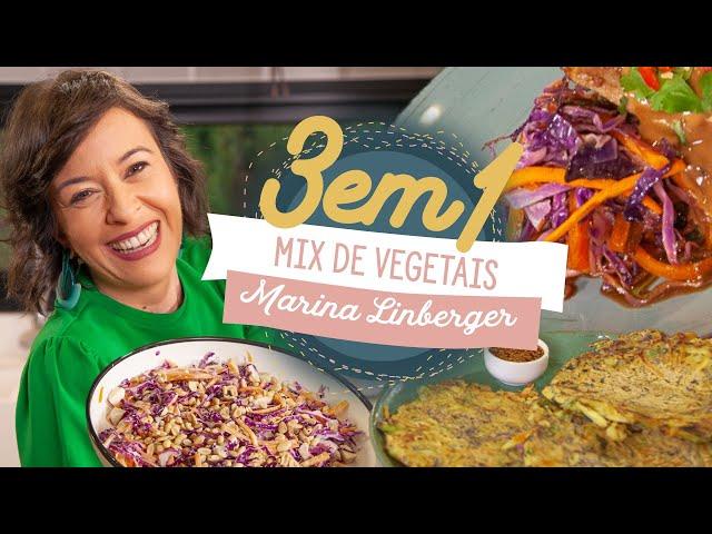 "3 em 1" MIX DE LEGUMES | 3 receitas usando uma única base