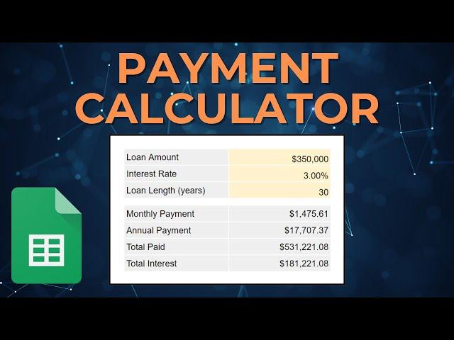 Easy Monthly Mortgage Payment Calculator in Google Sheets