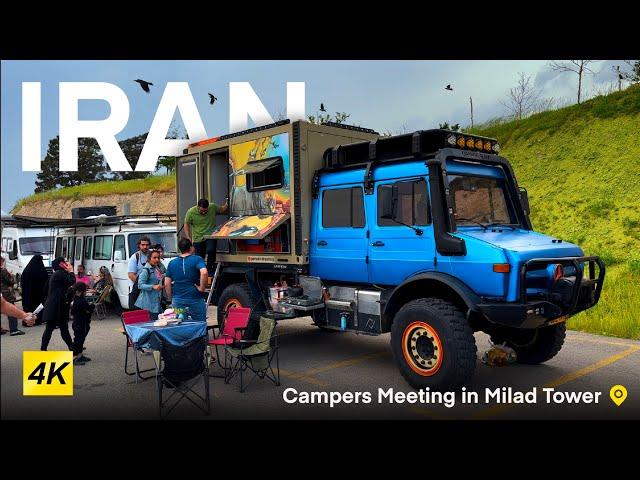 IRAN   Campers Meeting in Milad Tower ️ TEHRAN