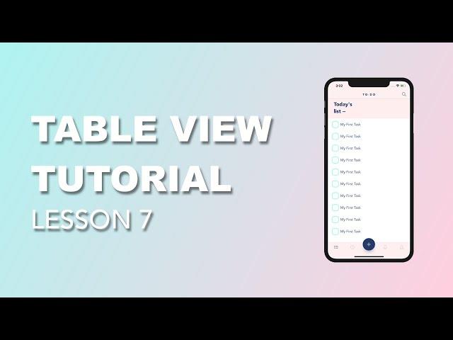 UITableView Swift 5 Tutorial - Lesson 7 (2020)