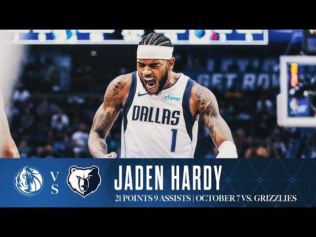 Jaden Hardy (21 Points) Highlights vs. Grizzlies | October 7, 2024