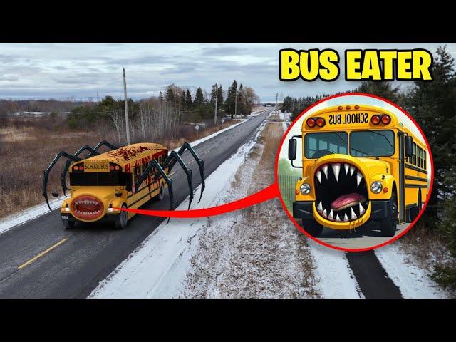 Drone Catches SCHOOL BUS EATER IN REAL LIFE!! (HE ATE SOMEONE)