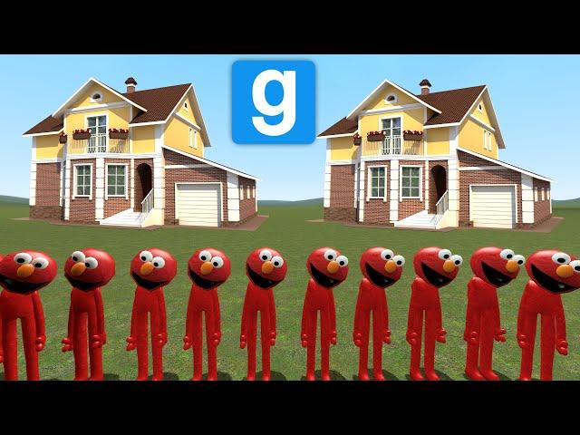 Elmo FAMILY VS HOUSES (Garry's Mod)