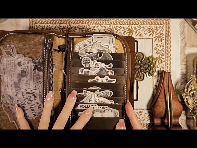 ASMR Journaling Aesthetic Vintage 🪔 빈티지 다꾸 Scrapbooking | Collage Relaxing Sounds | hwaufranc