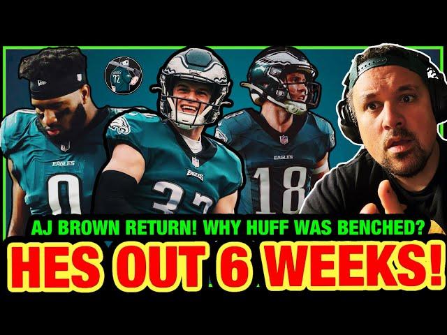 ANOTHER INJURY HIT! AJ BROWNS RETURN? WHY HUFF WAS BENCHED? DEVIN WHITE SITUATION IS WEIRD! #eagles