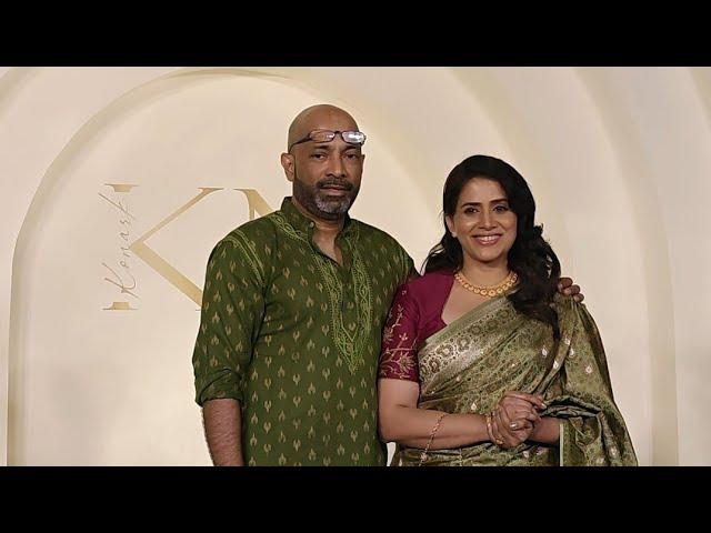 Sonali Kulkarni with Husband at Ashitosh Govarikar's son Wedding Reception