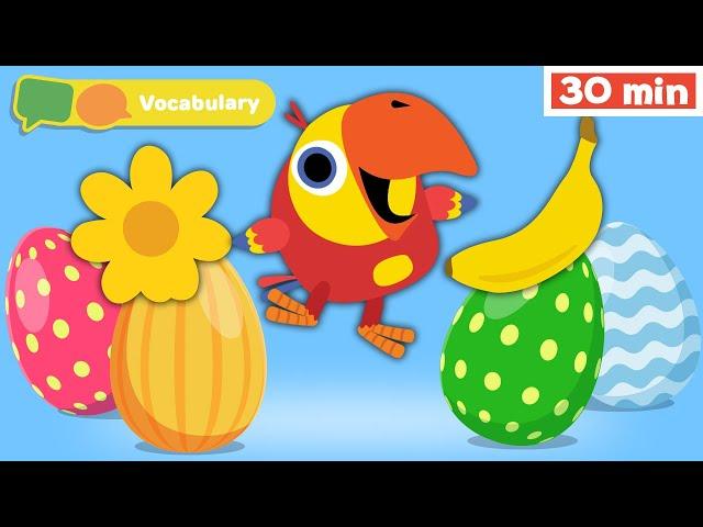 Learning First Words with Larry | Sensory Stimulation for Babies | Vocabulary for Kids | Vocabularry