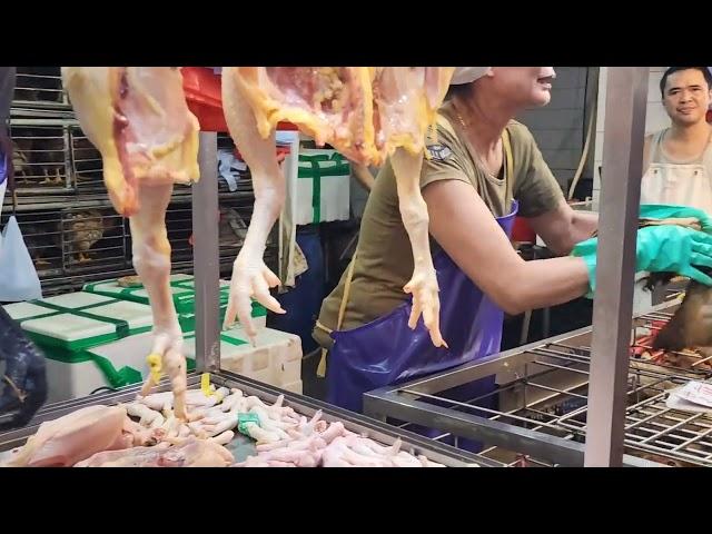 Hong Kong Sham shui po meat, vegetables,  etc Cheap Market.