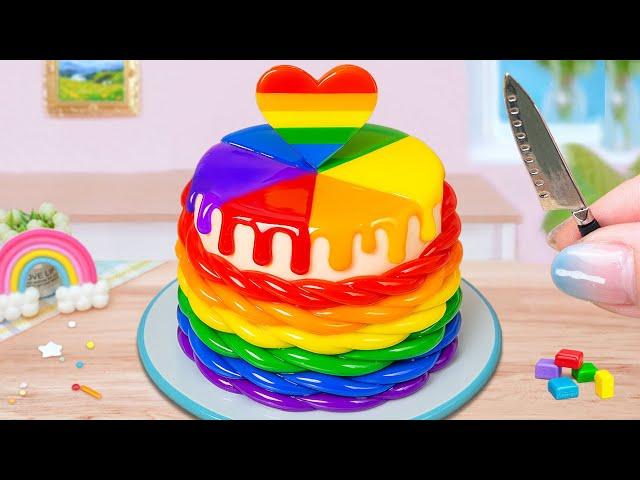 Tasty Melting Rainbow Chocolate Cake  Top 10 Miniature Cake Decorating Ideas  Yummy Baking