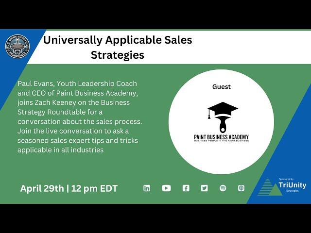 Universally Applicable Sales Strategies
