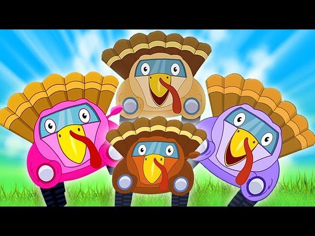 пять маленьких индеек | Five Little Turkeys | Super Kids Network Russia | мультики для детей
