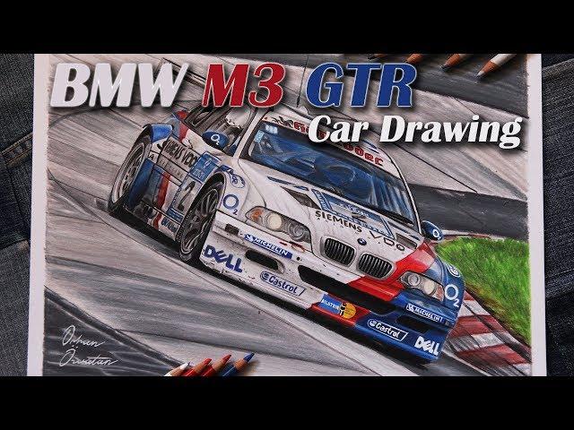 BMW M3 GTR | 24 Hours Nurburgring Race Car Drawing - Orhan Ozvatan